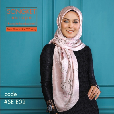Square Songket Europe Cotton 02 Dusty Pink